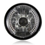 7Inch 12V 35W H4 Halogen Halo Lamp Blinker Running Light Led Headlight Harley